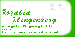rozalia klingenberg business card